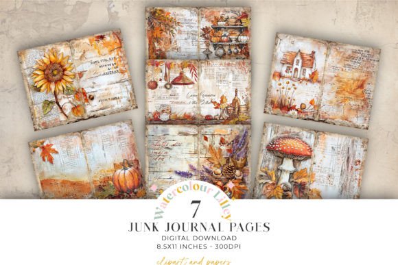 Download Thanksgiving Junk Journal Bifold Pages - Journal Collection