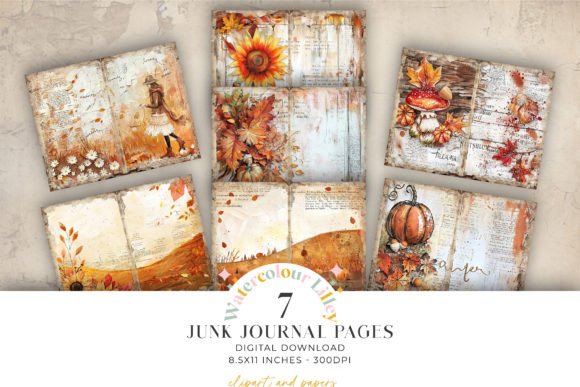 Download Autumn Junk Journal Bifold Pages - Journal Collection