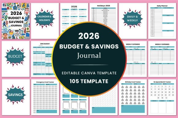Download 2026 Budget &amp; Savings Journal/KDP - Journal Collection