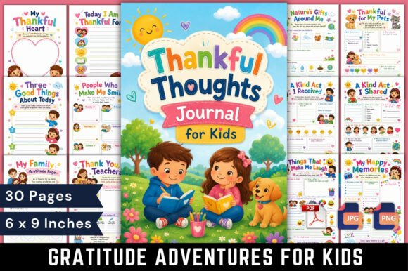 Download Thankful Thoughts Journal for Kids - Journal Collection