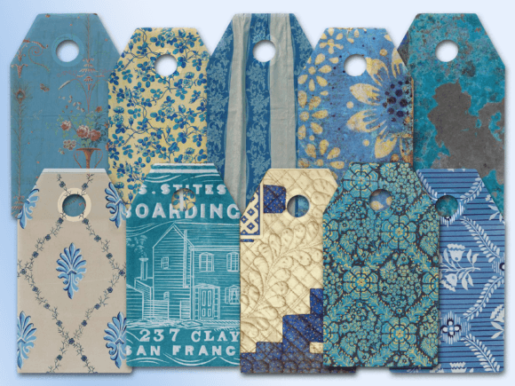 Download Vintage Blue Tags - Junk Journal Tags - Journal Collection