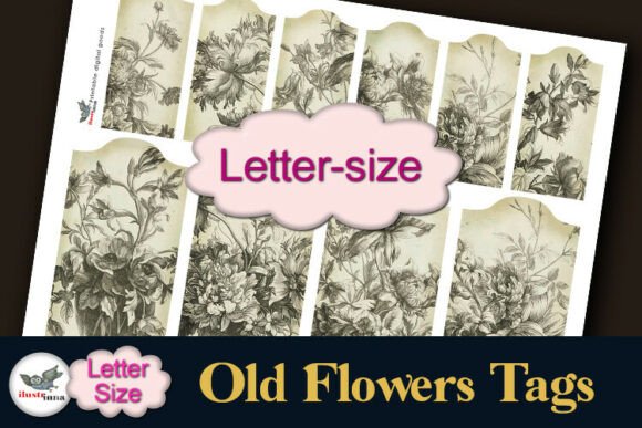 Download Vintage Floral Printable Tags Letter - Printable tags Collection
