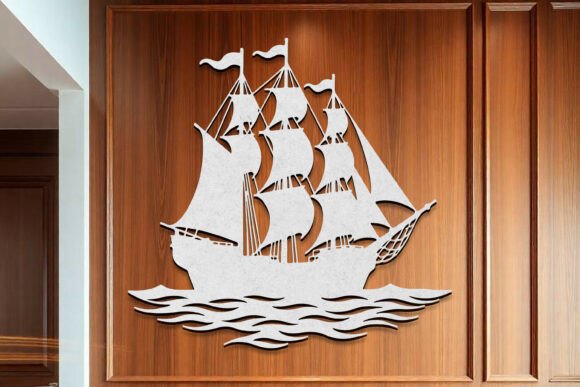 Download Laser Cut Sailboat Sea Ship Wall Art SVG - Sea Collection
