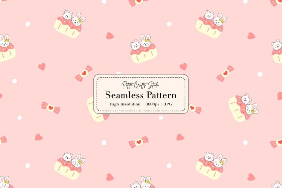 Download Cute Cupcake Cartoon Seamless Pattern - Sea Collection