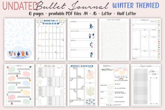 Download Winter Themed Bullet Journal - Printable - Journal Collection