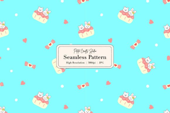 Download Cute Cupcake Cartoon Seamless Pattern - Sea Collection
