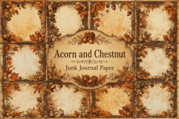 Download Acorn and Chestnut Junk Journal Paper - Journal Collection