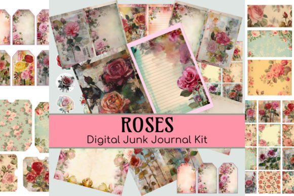 Download Roses Digital Junk Journal Kit - Journal Collection