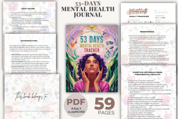 Download 53-Days Mental Health Journal Tracker - Journal Collection
