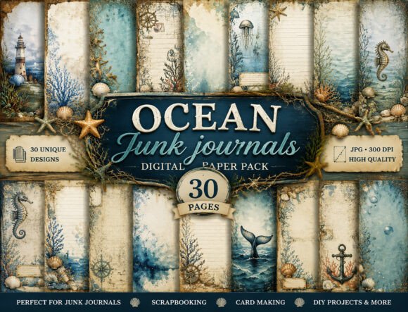 Download Vintage Coastal Seashell Background - Sea Collection