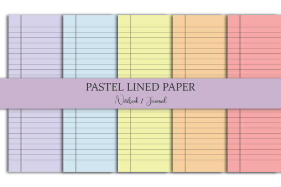 Download Pastel Lined Notebook/Journal Paper - Journal Collection