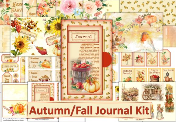 Download Autumn Fall Junk Journal Kit - Journal Collection