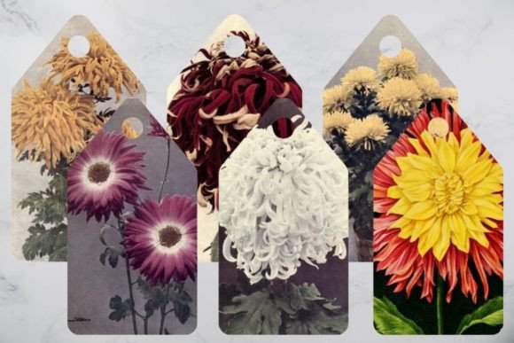 Download Vintage Flowers Tags, Printable Tags - Printable tags Collection