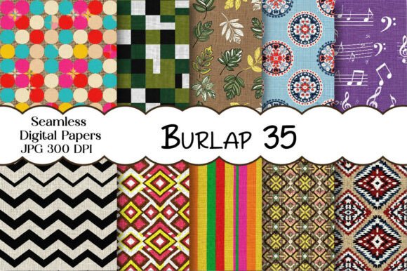 Download Seamless Burlap Digital Paper - Sea Collection