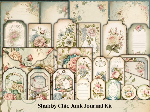 Download Shabby Chic Rose Junk Journal Kit - Journal Collection