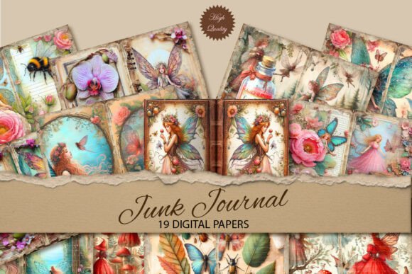 Download Fairies Junk Journal Paper Background - Journal Collection