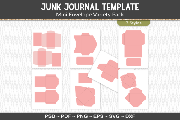 Download Junk Journal Envelopes Template Kit - Journal Collection