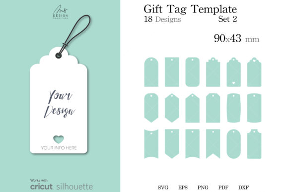 Download 18 Gift Tag Templates SVG Cut File - Tag templates Collection