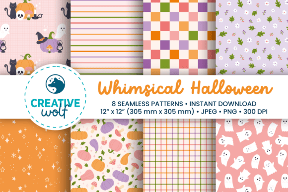 Download Whimsical Halloween Seamless Patterns - Sea Collection
