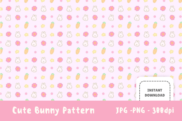 Download Cute Bunny Pattern - Seamless Background - Sea Collection
