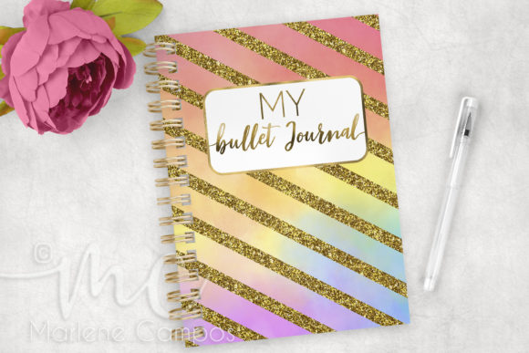 Download Journal Cover, Planner, Rainbow Stripes - Journal Collection