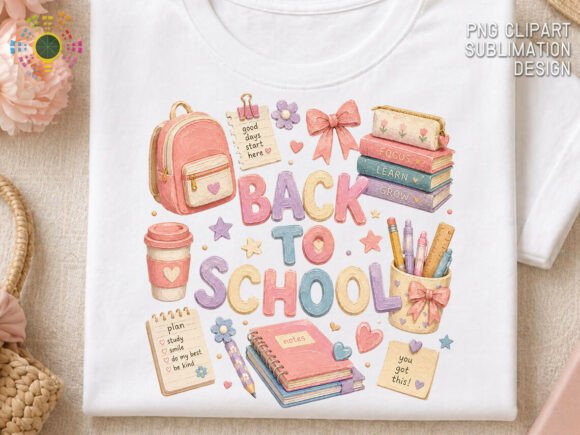 Download Back to School PNG, Cute School Supplies - Premium Bundle