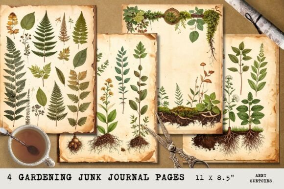 Download Vintage Garden Journal Pages - Journal Collection