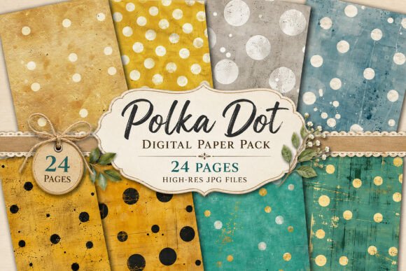 Download Grunge Polka Dot Junk Journal Paper - Journal Collection