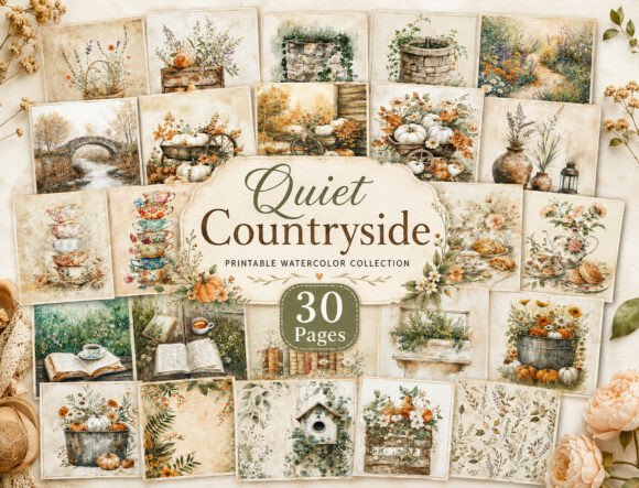 Download Rustic Autumn Journal Paper Bundle - Journal Collection