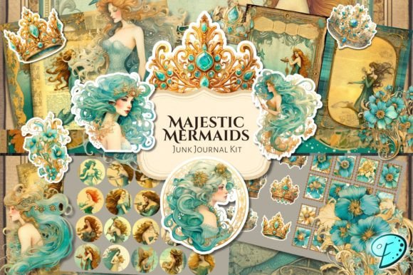 Download Majestic Mermaid Junk Journal Kit - Journal Collection