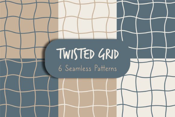 Download Twisted Grid Seamless Patterns - Sea Collection