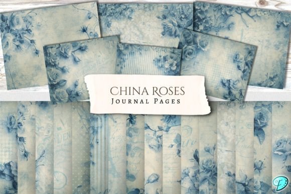 Download China Roses Printable Journal Pages - Journal Collection