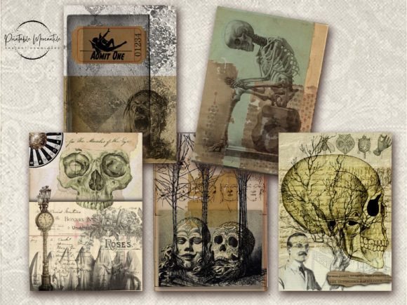 Download Vintage Halloween Junk Journal Paper ATC - Journal Collection