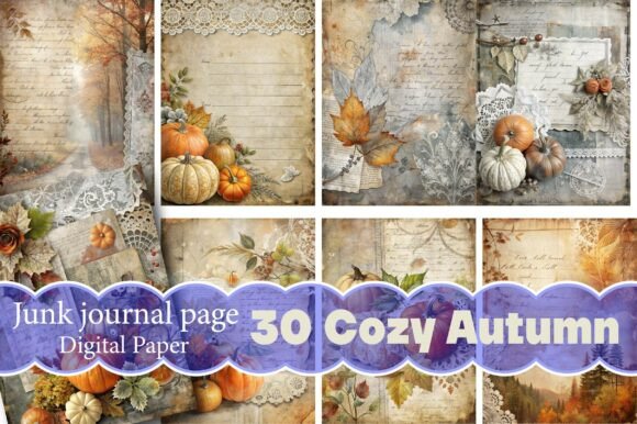 Download Cozy Autumn Junk Journal Kit - Journal Collection