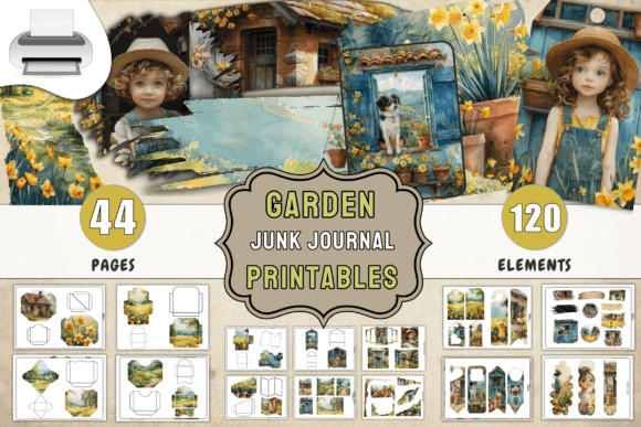 Download Garden Junk Journal Printables Supplies - Journal Collection