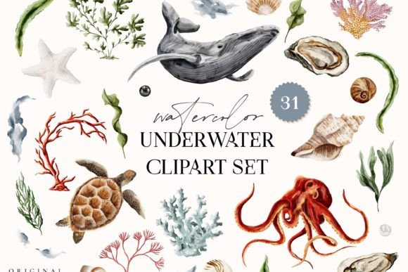 Download Underwater Watercolor Clipart Ocean Sea - Sea Collection