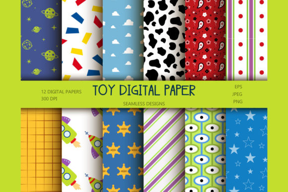Download Toy Seamless Patterns, Scrapbook Papers - Sea Collection