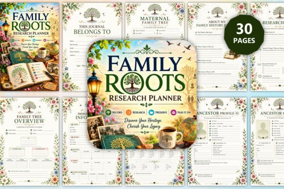 Download Family Roots Research Planner - Sea Collection