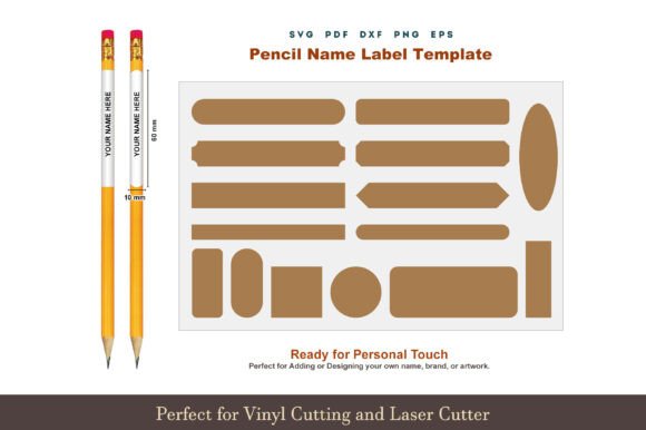 Download Pencil Label Template SVG PNG PDF - Premium Resources