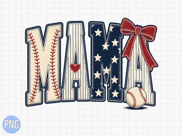 Download Retro Baseball Mama Coquette PNG T-shirt - Mama Collection