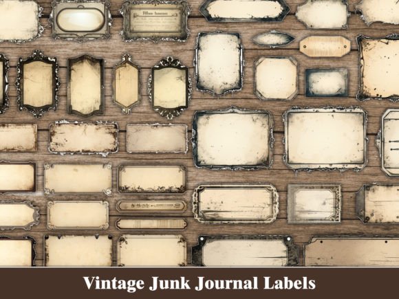 Download Vintage Tags Labels Junk Journal Kit - Journal Collection