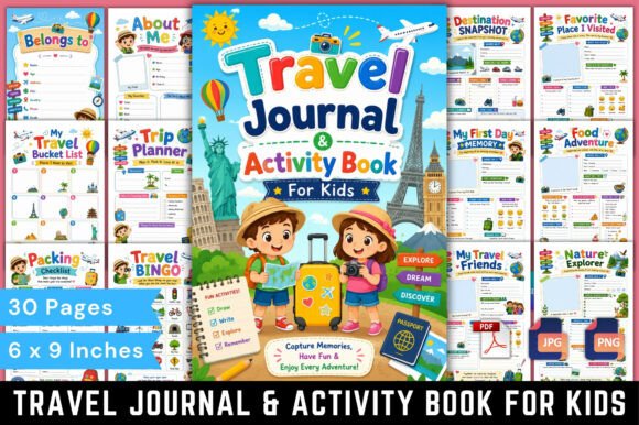 Download Travel Journal &amp; Activity Book for Kids - Journal Collection