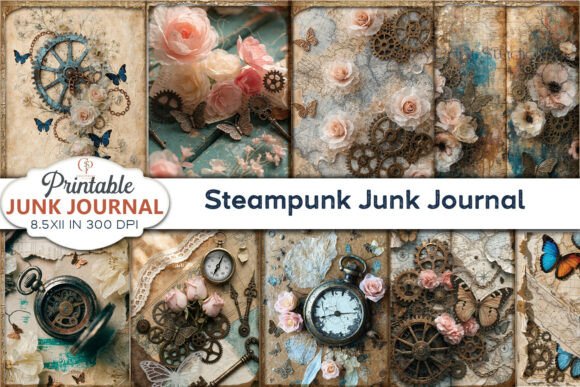 Download Steampunk Junk Journal Paper - Journal Collection