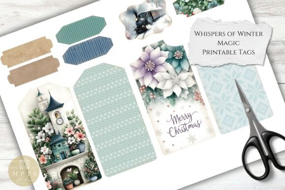 Download Whispers of Winter Magic Printable Tags - Printable tags Collection