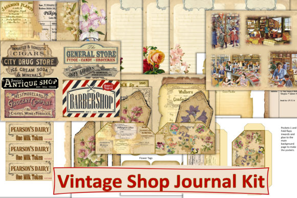 Download Vintage Junk Journal Kit JPEG PDF PNG - Journal Collection