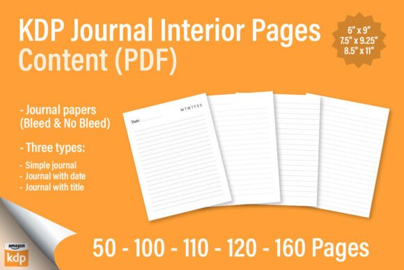 Download KDP Journal Interior Pages PDF Papers - Journal Collection