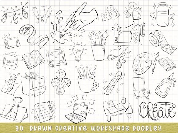 Download Creative Workspace Whimsical Svg - Premium Resources