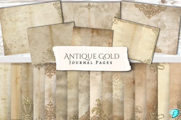 Download Antique Gold Printable Journal Pages - Journal Collection