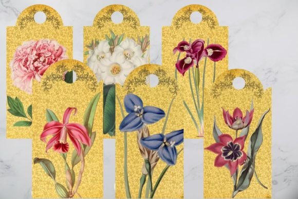 Download Vintage Flowers Tags, Printable Tags - Printable tags Collection
