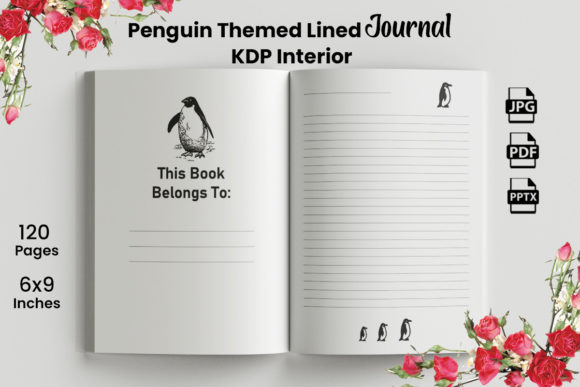 Download Penguin Themed Lined Journal - Journal Collection